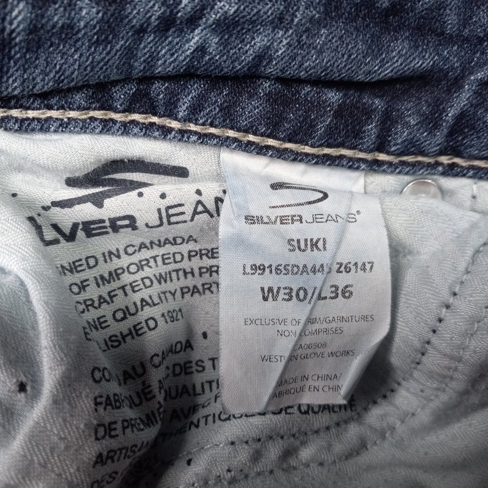 Silver Jeans Suki Boot Cut 30 Lightly Distressed - Picture 6 of 9